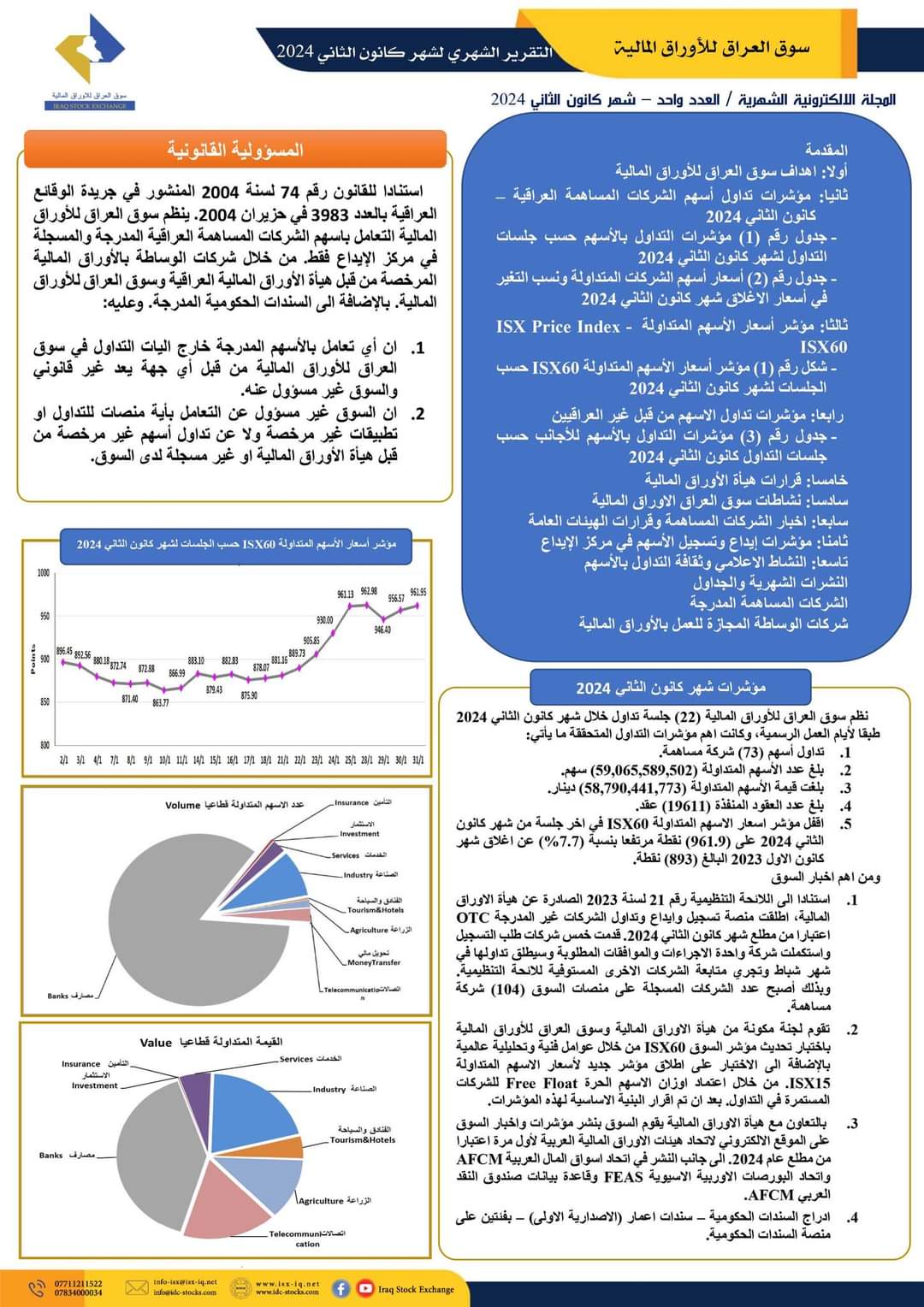 You are currently viewing التقرير الشهري والمجلة الالكترونية لشهر كانون الثاني 2024